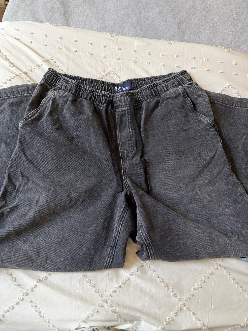 GAP women's Charcoal Gray Elastic-Waist Sweatpants
